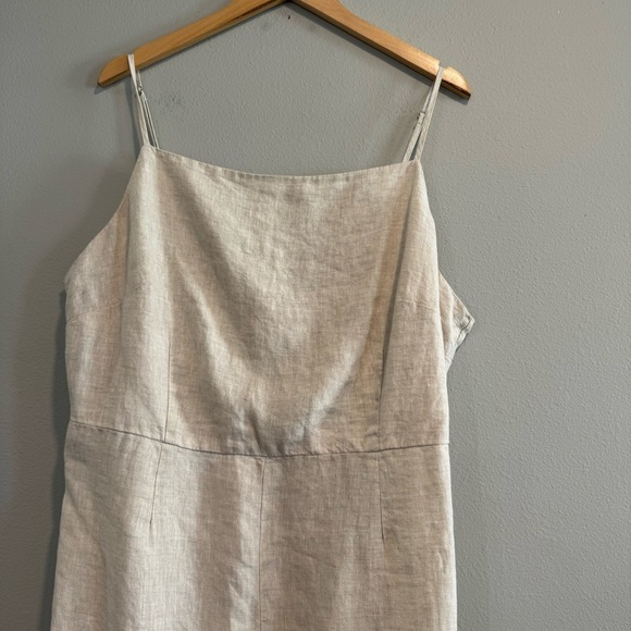 H&M Linen Jumpsuit Beach Resortwear Wide Leg Minimalist XL - Picture 2 of 8